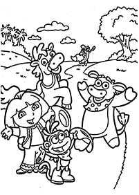 dora coloring pages - page 80