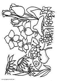 flower coloring pages - page 111