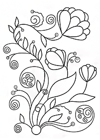 flower coloring pages - page 140