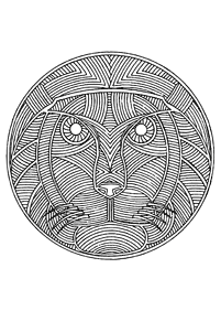 Mandala with animals coloring pages - page 10