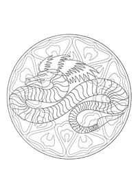 Mandala with animals coloring pages - page 15