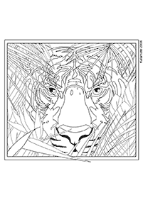 Mandala with animals coloring pages - page 19