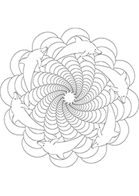 Mandala with animals coloring pages - Page 20
