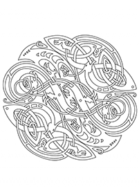 Mandala with animals coloring pages - Page 21
