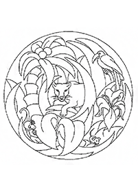 Mandala with animals coloring pages - Page 24