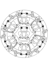 Mandala with animals coloring pages - Page 25