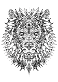 Mandala with animals coloring pages - Page 26