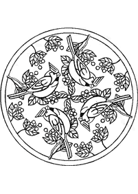 Mandala with animals coloring pages - Page 27