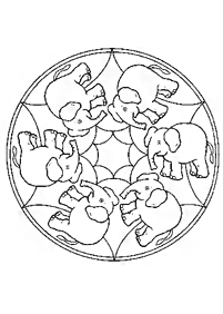 Mandala with animals coloring pages - Page 28