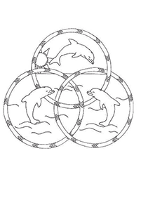 Mandala with animals coloring pages - page 3