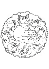 Mandala with animals coloring pages - page 30