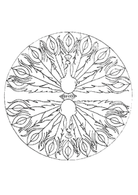 Mandala with animals coloring pages - page 35