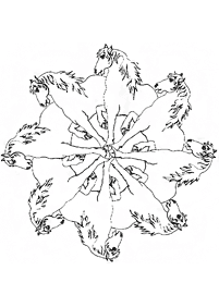 Mandala with animals coloring pages - page 36