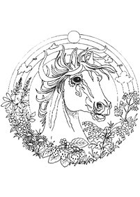Mandala with animals coloring pages - page 38