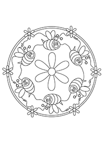 Mandala with animals coloring pages - page 4