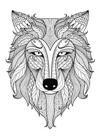 Mandala with animals coloring pages - page 40