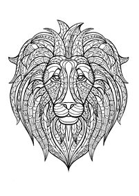 Mandala with animals coloring pages - page 44