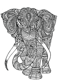 Mandala with animals coloring pages - page 45