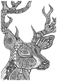 Mandala with animals coloring pages - page 46