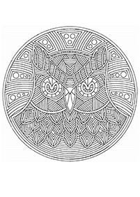 Mandala with animals coloring pages - page 5