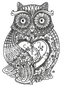 Mandala with animals coloring pages - page 52