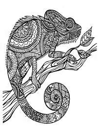 Mandala with animals coloring pages - page 53