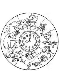Mandala with animals coloring pages - page 58