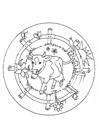 Mandala with animals coloring pages - page 59