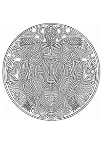 Mandala with animals coloring pages - page 7