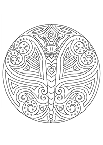 Mandala with animals coloring pages - page 8