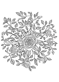 mandala flowers coloring pages - page 11