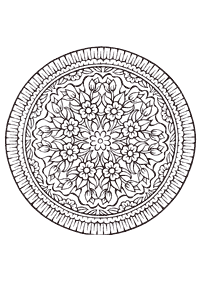 mandala flowers coloring pages - page 16