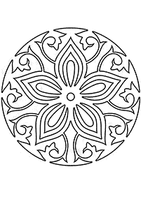 mandala flowers coloring pages - page 17