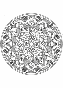mandala flowers coloring pages - Page 22