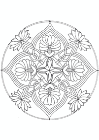 mandala flowers coloring pages - Page 24
