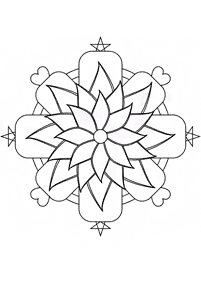 mandala flowers coloring pages - page 30