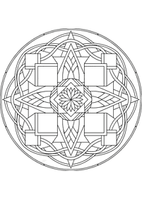 mandala flowers coloring pages - page 39
