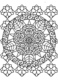 mandala flowers coloring pages - page 42