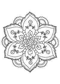 mandala flowers coloring pages - page 46