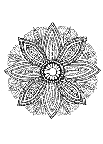 mandala flowers coloring pages - page 48