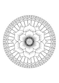 mandala flowers coloring pages - page 49