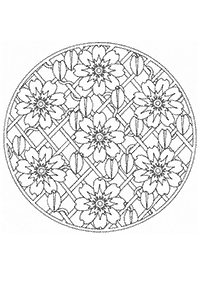 mandala flowers coloring pages - page 5