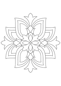 mandala flowers coloring pages - page 50