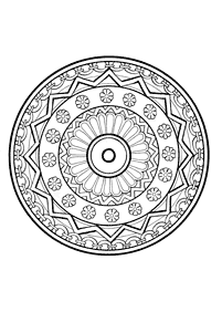 mandala flowers coloring pages - page 51