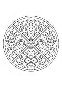 mandala flowers coloring pages - page 52