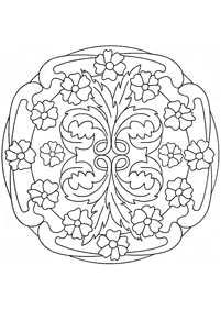 mandala flowers coloring pages - page 53