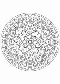mandala flowers coloring pages - page 54