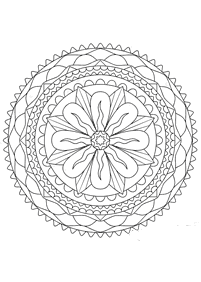 mandala flowers coloring pages - page 57