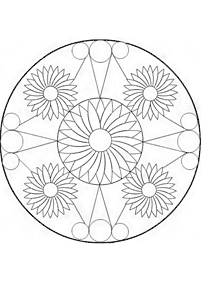 mandala flowers coloring pages - page 58