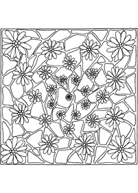 mandala flowers coloring pages - page 59